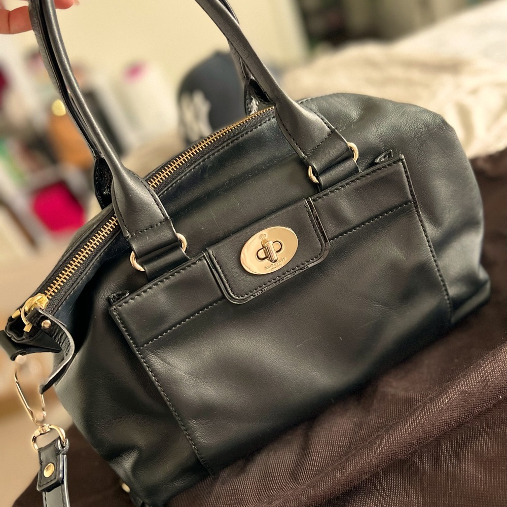Kate spade black leather bag